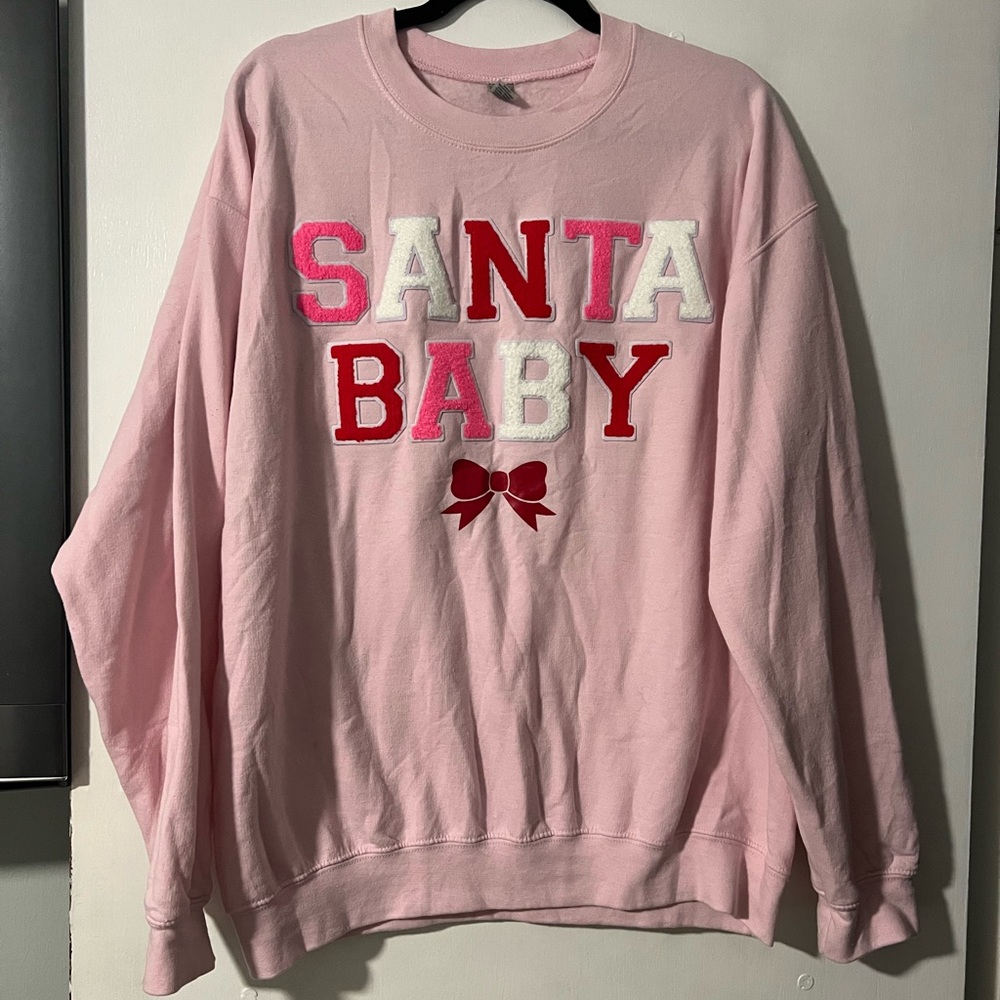 Pink Santa Baby Sweatshirt